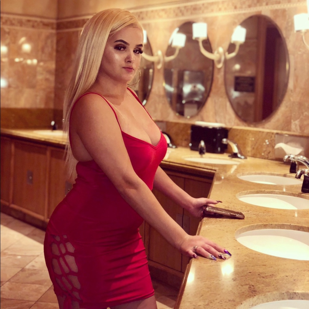 Sexy red laced dress